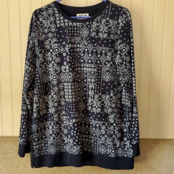 Lands' End Tops - Vintage Lands End sweatshirt large 14/16 blue